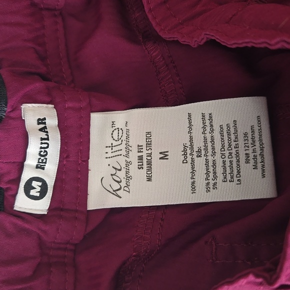 Koi Lite Performance Stretch Slim Leg "Peace" Scrub Pants - Picture 4 of 6